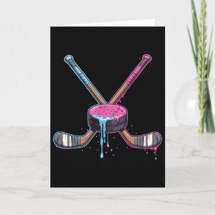 Hockey Ice Cream Drip Boys Youth Kids Men Women Dr Card