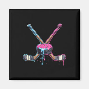 Hockey Ice Cream Drip Boys Youth Kids Men Women Dr Magnet