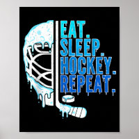 Hockey Ice Cream Drip Eat Sleep Hockey Repeat Boys