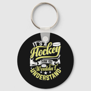 Hockey Ice Hockey Player Fan Field Hockey Goalie T Key Ring