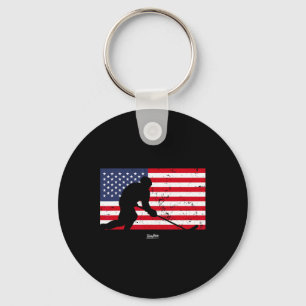 Hockey Ice Hockey Player Gift 3 Key Ring