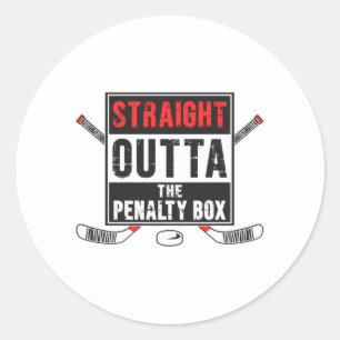 Hockey Ice Hockey Stick Sports Team Funny Gift Classic Round Sticker
