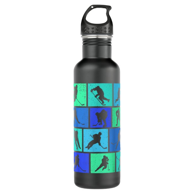 Hockey Ice Hockey Youth Boys Kids 710 Ml Water Bottle (Front)
