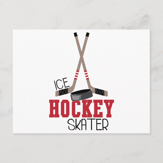 Hockey Ice Skater Postcard (Front)