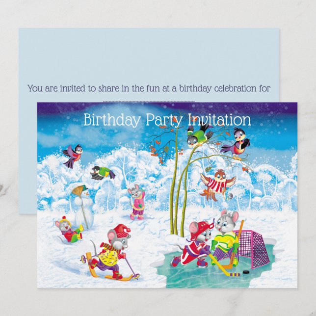 hockey invitation (Front/Back)