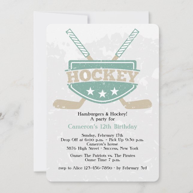 Hockey Invitation (Front)