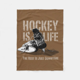 Hockey Is Life Fleece Blanket