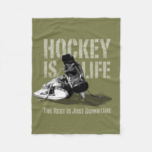 Hockey Is Life Fleece Blanket