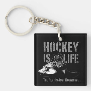 Hockey Is Life Keychain