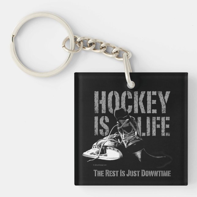 Hockey Is Life Keychain (Front)