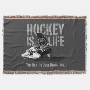 Hockey Is Life Throw Blanket