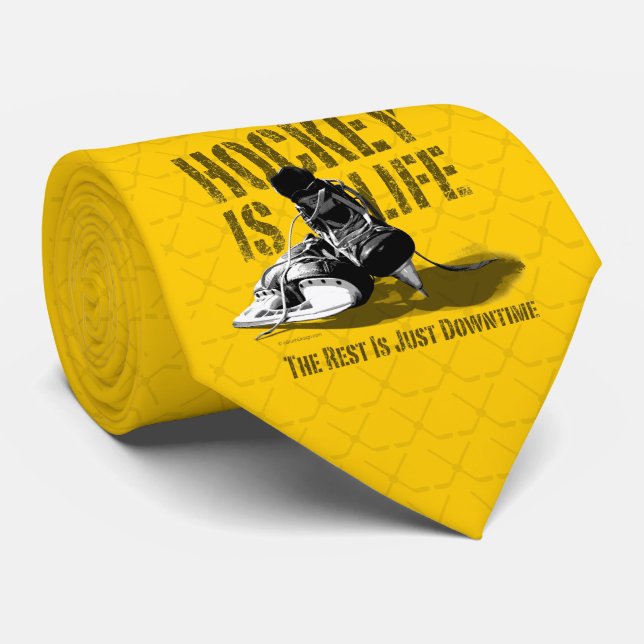 Hockey Is Life Tie (Rolled)