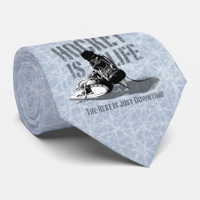 Hockey Is Life Tie (Rolled)