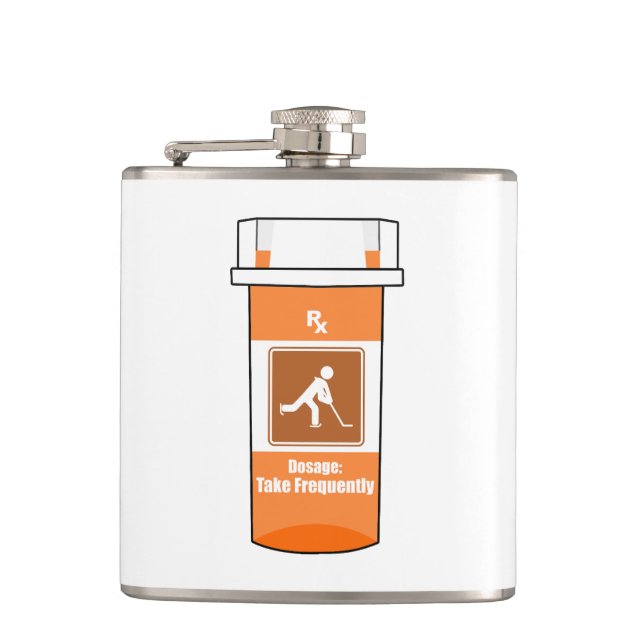 Hockey Is My Drug Hip Flask (Front)