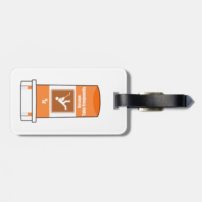Hockey Is My Drug Luggage Tag (Back Horizontal)