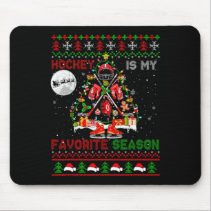 Hockey Is My Favorite Season Xmas Tree Equipment P Mouse Pad