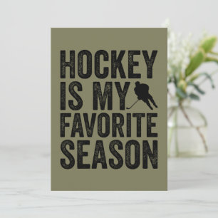 Hockey Is My Favourite Season Invitation