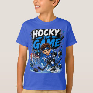 Hockey Is My Game   Cute Kawaii Kids Sports Design T-Shirt