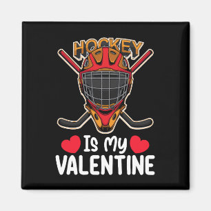 Hockey Is My Valentine Day Ice Sports Magnet