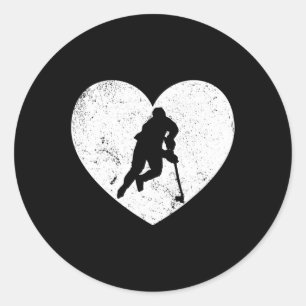 Hockey Is My Valentine Fun Ice Hockey Valentines D Classic Round Sticker