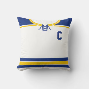 Hockey Jersey Name & Number Template Pillow