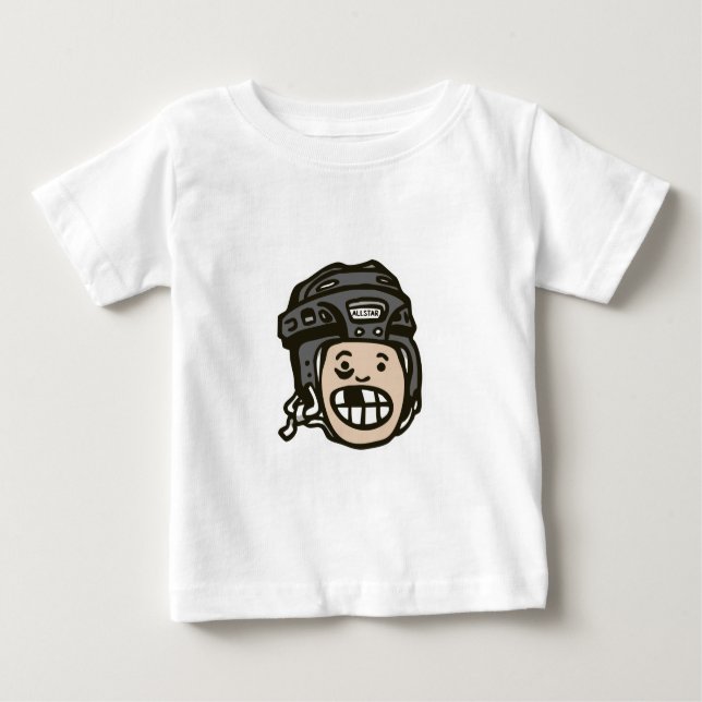 Hockey Kid Black Baby T-Shirt (Front)