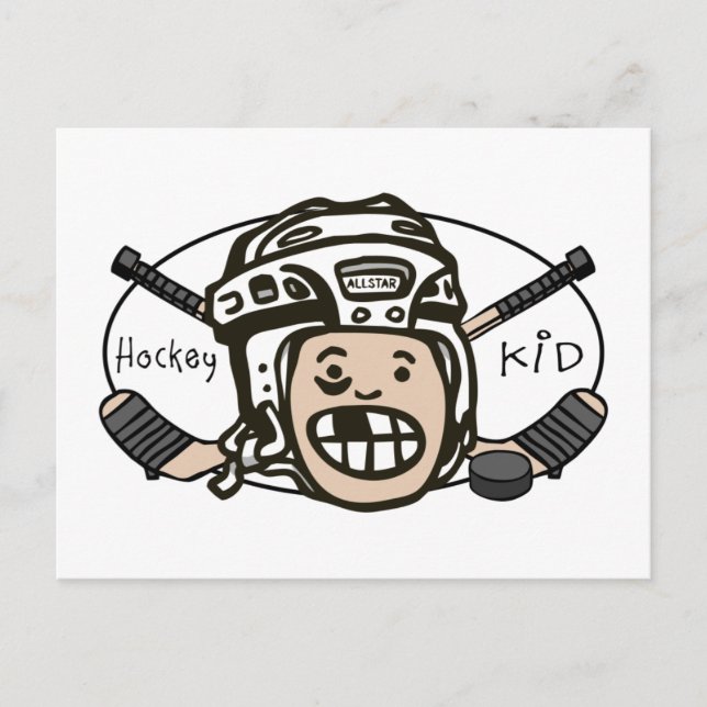 Hockey Kid Postcard (Front)