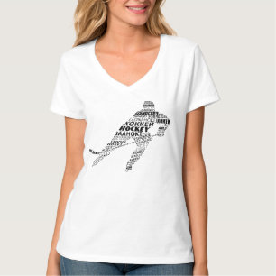 Hockey Languages Word Art Shirsey T-Shirt
