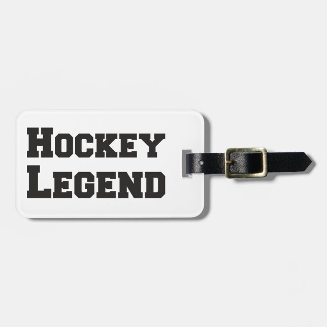 Hockey Legend Luggage Tag (Front Horizontal)