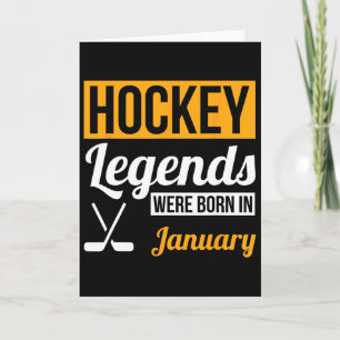 Hockey Legends Were Born In January Birthday Gift Card