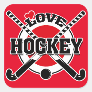 Hockey - Love Hockey Square Sticker