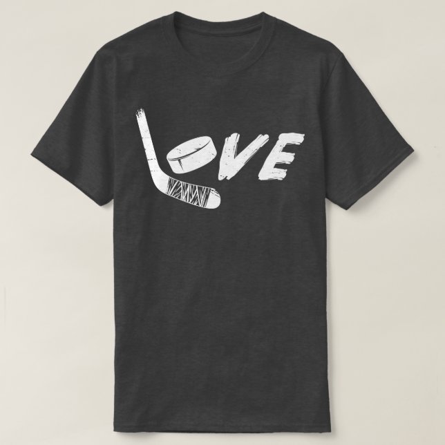 Hockey Love Ice Hockey Player  T-Shirt (Design Front)