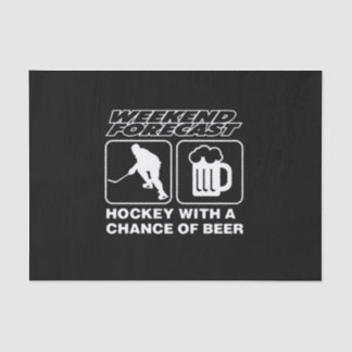 Hockey Lover | Hockey With A Chance Of Beer Tissue Paper