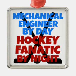 Hockey Lover Mechanical Engineer Metal Tree Decoration