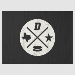 Hockey Lover Style, Texas Dallas Ice Hockey Tissue Paper