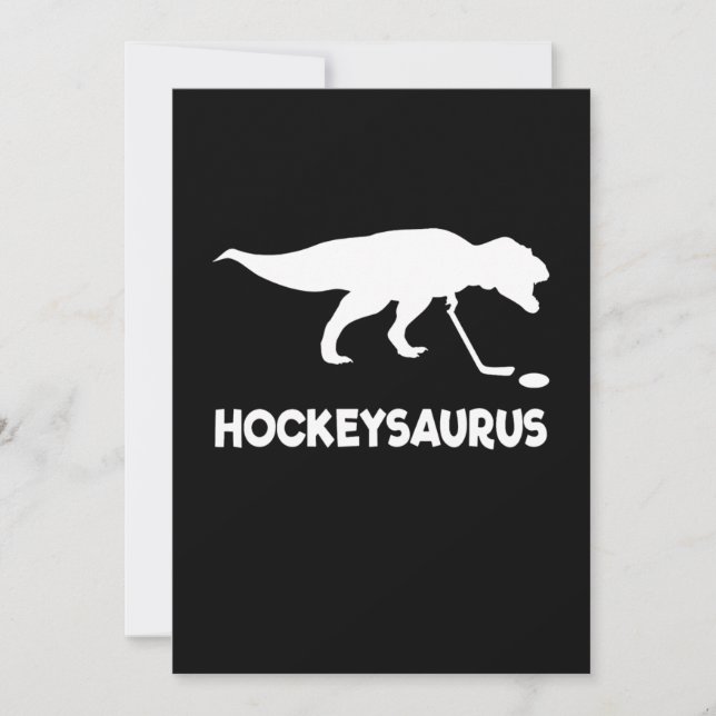 Hockey Lover | the Hockey Saurus Holiday Card (Front)