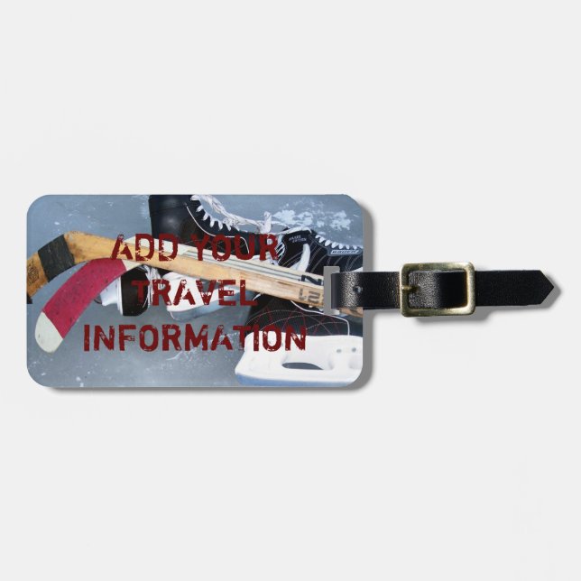 Hockey Luggage Tag (Front Horizontal)