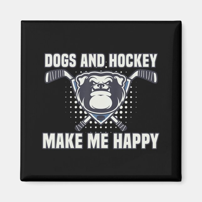 Hockey Makes Me So Happy Coach Gifts Player Ice Pe Magnet (Front)