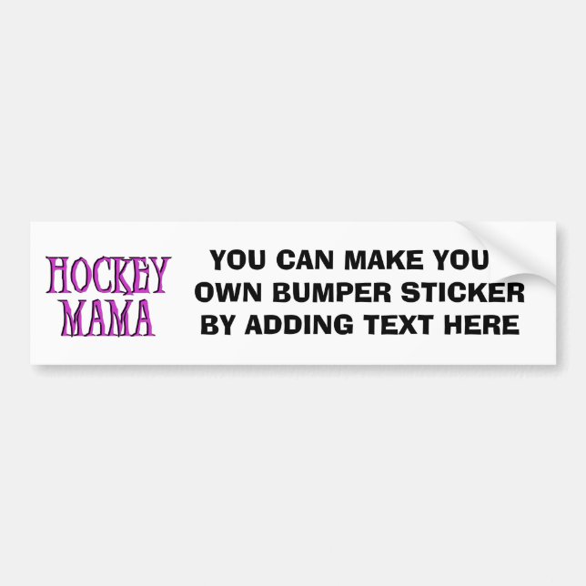 Hockey Mama Hot Pink T-shirts and Gifts Bumper Sticker (Front)