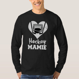 Hockey Mamie Hockey Heart Grandma Mamie T-Shirt