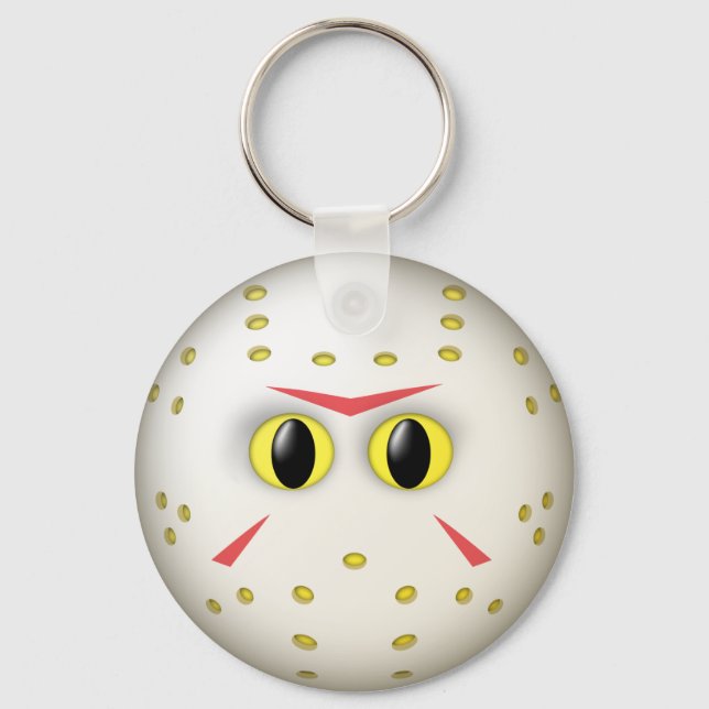 Hockey Mask Face Key Ring (Front)
