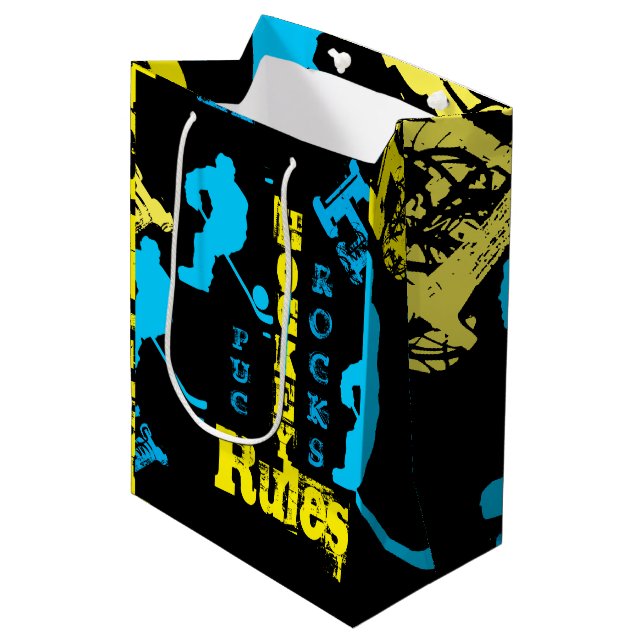 HOCKEY MEDIUM GIFT BAG (Front Angled)