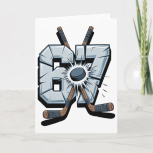 Hockey Meme Six Seven 6 7 67 Hockey Meme Card