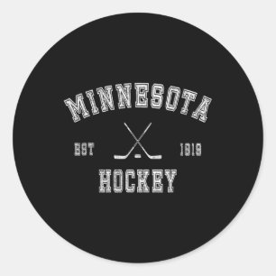 Hockey - Minnesota - Established 1919 - Ice Hockey Classic Round Sticker