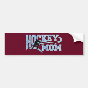 Hockey Mom Athletic Tail Bumper Sticker