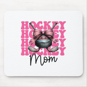 Hockey Mom Hockey Mama Mother's Day Pink Coquette Mouse Pad