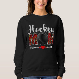Hockey Mom Leopard  Sports Players Mother s Day Sweatshirt