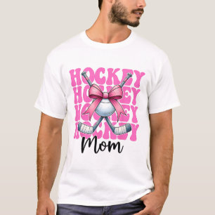 Hockey Mom Street Hockey Mom Mama Mother's Day Coq T-Shirt