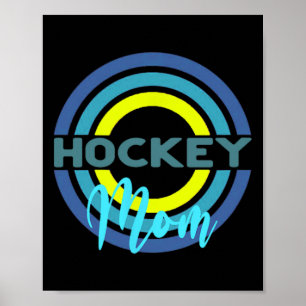 Hockey Mom With Modern Hockey Circles  Poster