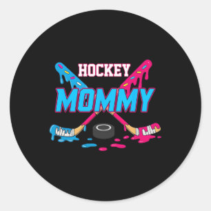 Hockey Mommy Hockey Ice Cream Drip Boys Ice Hockey Classic Round Sticker